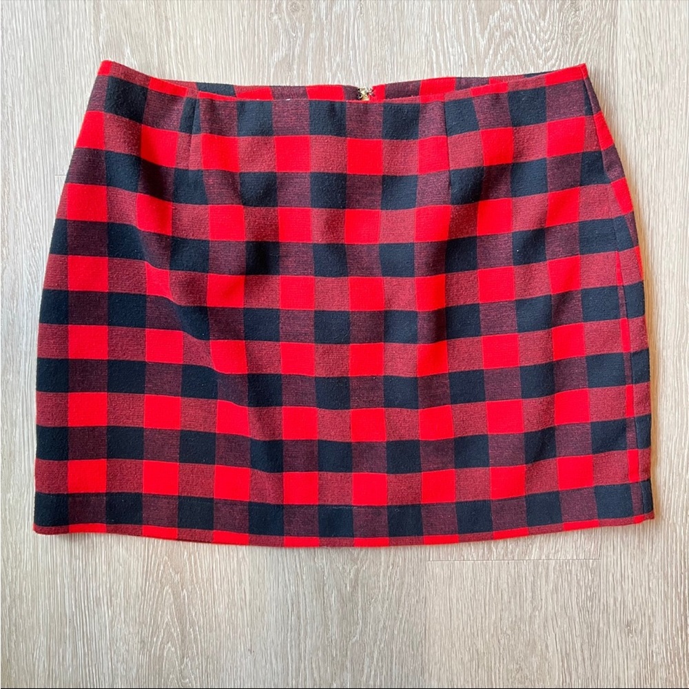Old Navy Buffalo Check Skirt | Size 14 | Red & Black Plaid